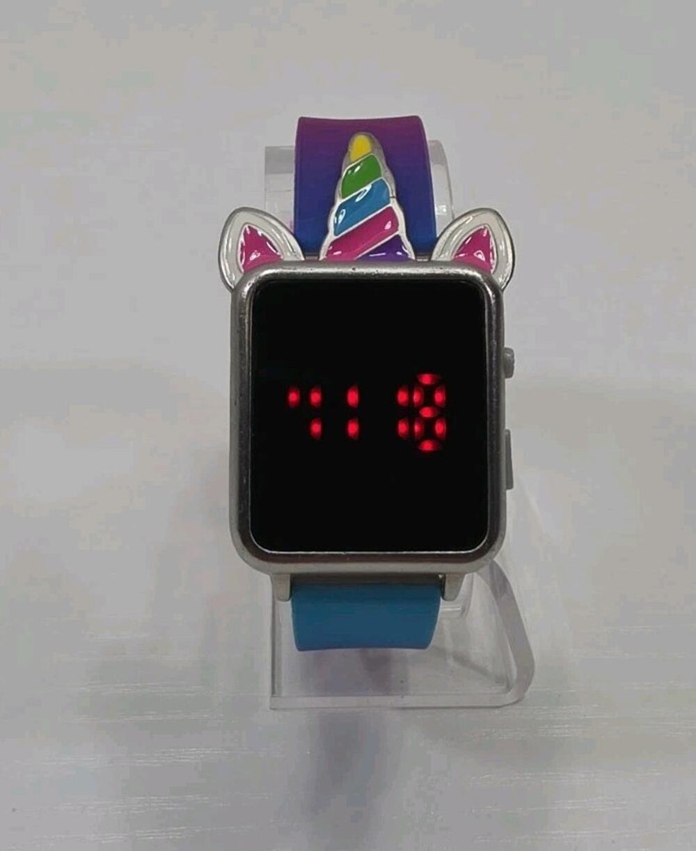 Accutime Unicorn Digital Watch Rainbow Horse Pegasus Horn Ears New Battery W299